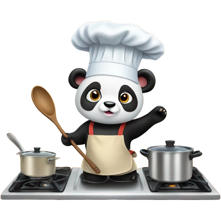 Panda bear cooking  emoji