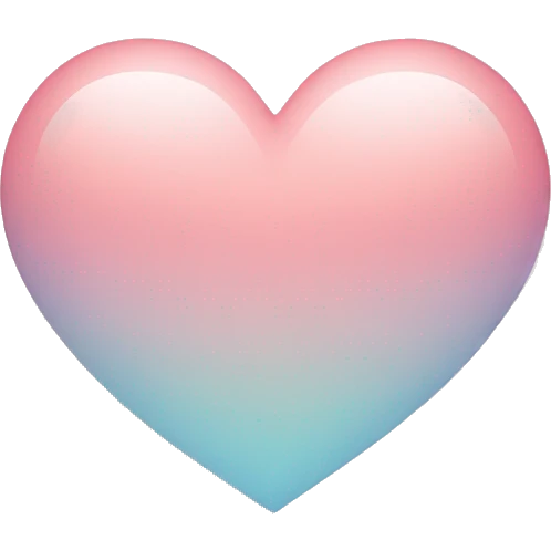 Heart with soft colors emoji