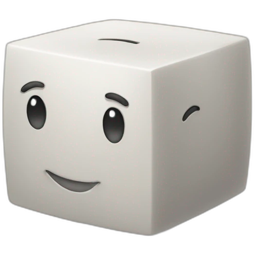 cube hands legs and a smile emoji