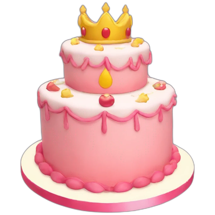 princess peach birthday cake emoji