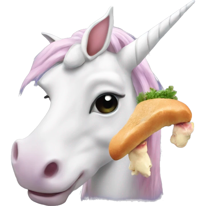 unicorn eating a rabbit emoji