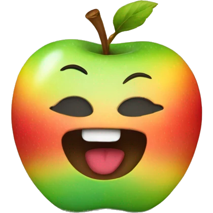 Rainbow apple emoji