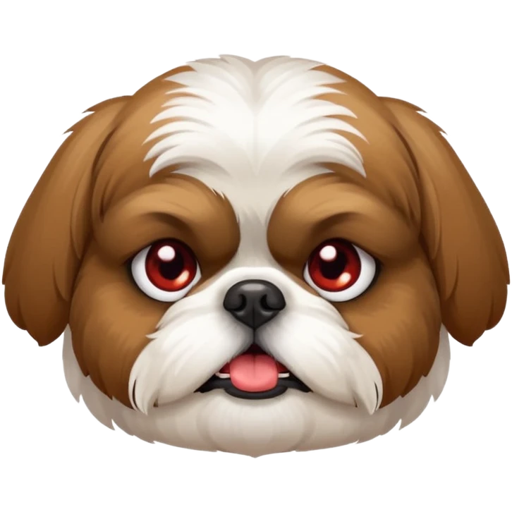 Shih Tzu dog drunk and tired emoji