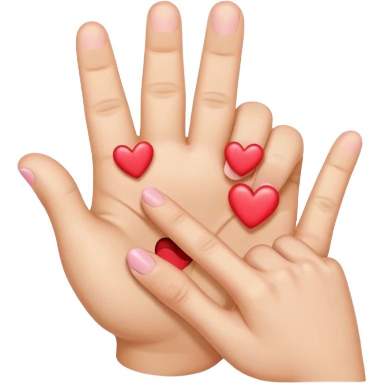 The emoji kiss with heart 😘, but adding three fingers in front of the mouth, the thump and pinky finger being bent emoji