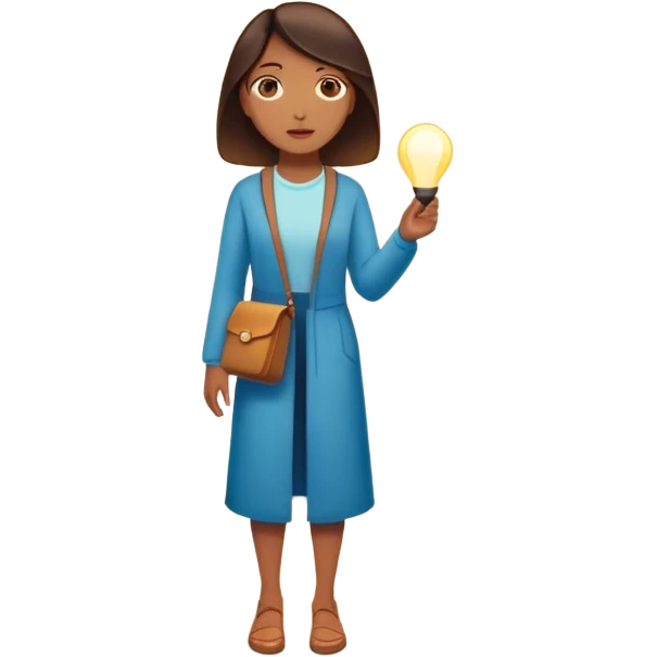  woman standing in front of a long road, looking forward with confidence—behind her, multiple closed doors symbolizing rejection, but one door ahead is glowing, representing the path forward. In her hand, she holds a small bright light, symbolizing her knowing—her guide. emoji