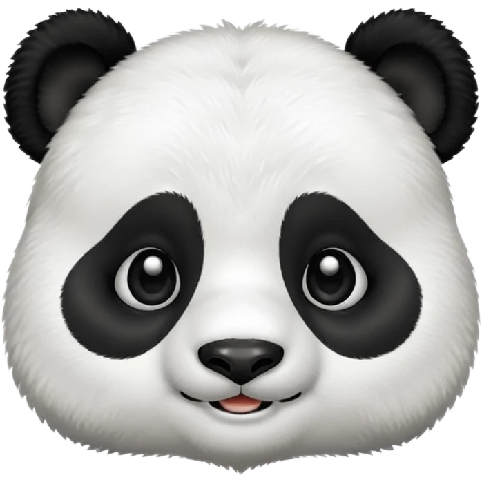 Cute innocent look of a panda emoji