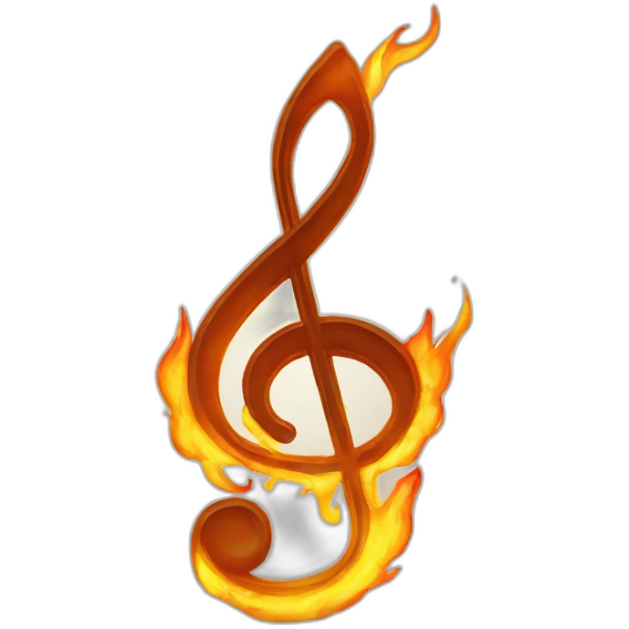 flaming musical note emoji