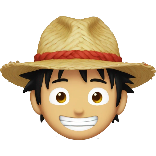 Luffy avec un chapeau stitch emoji