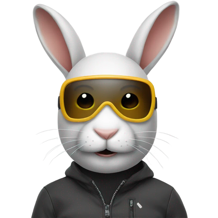 rabbit with ski mask emoji