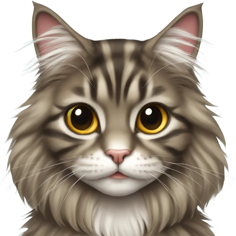 Maine Coon girl with bow emoji