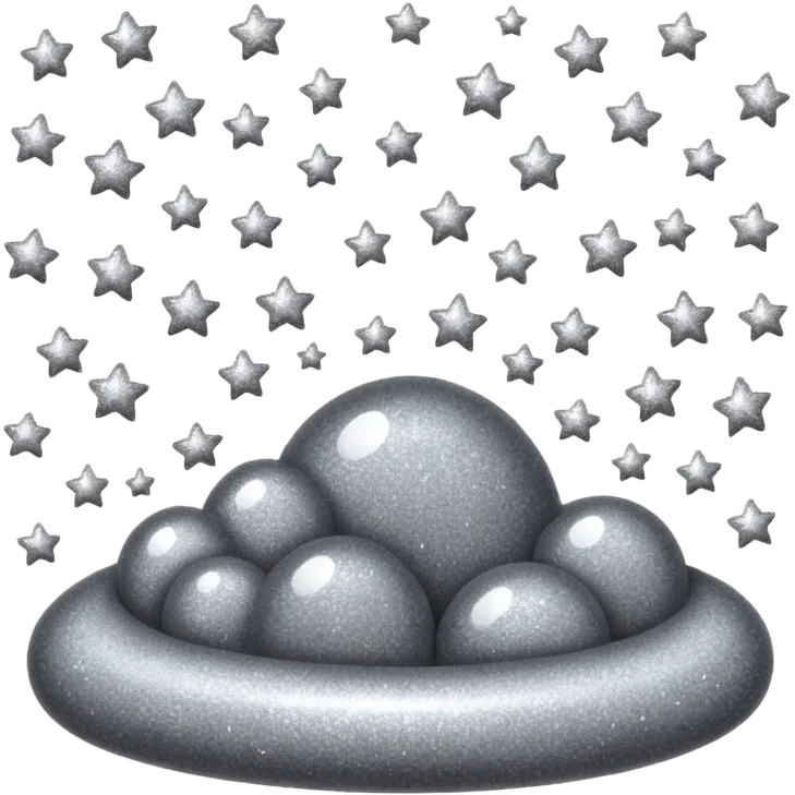 sweet glitter gray emoji