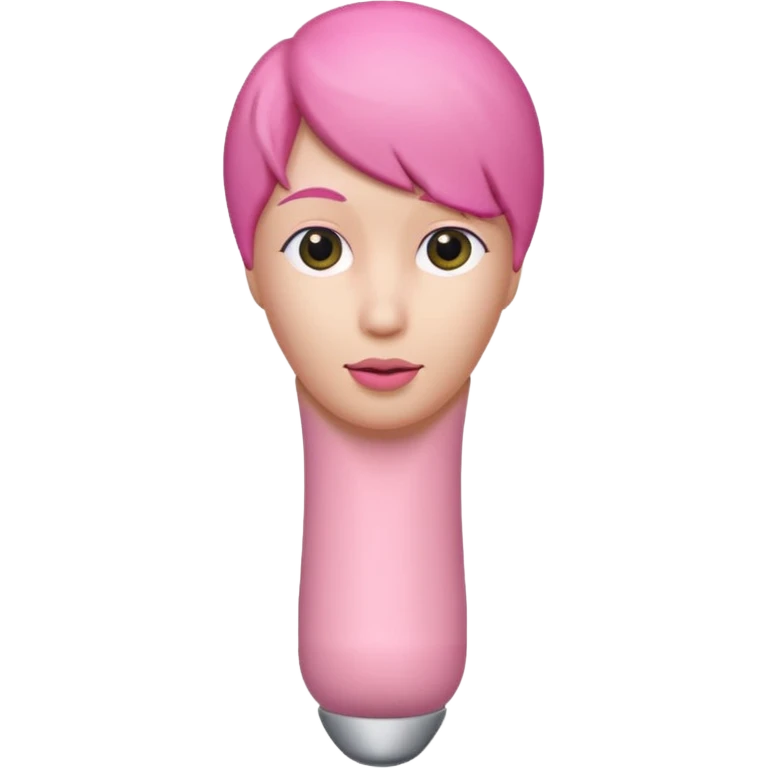 Реалистичный дилдо с головкой розового цвета emoji