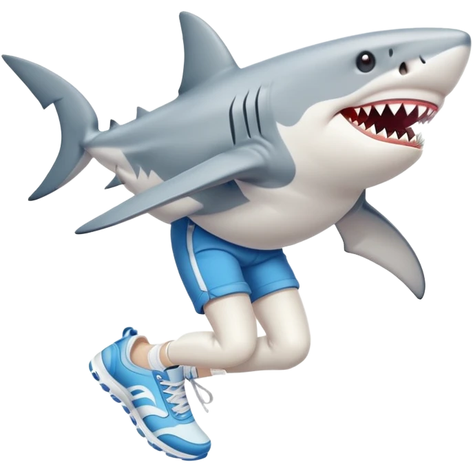 shark with legs and sneakers  emoji