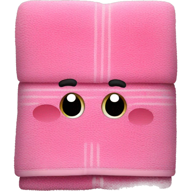 Pink towel  emoji