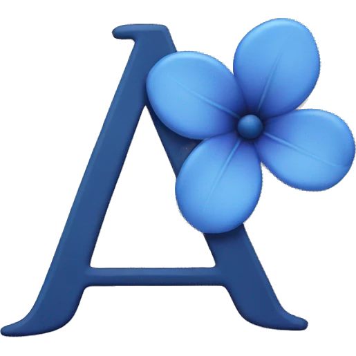 Letter stamp with flower emoji