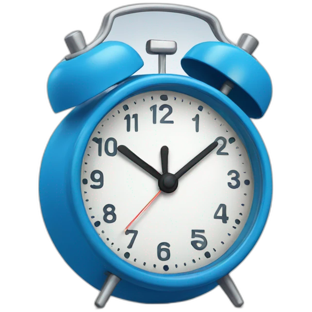 blue alarm clock emoji