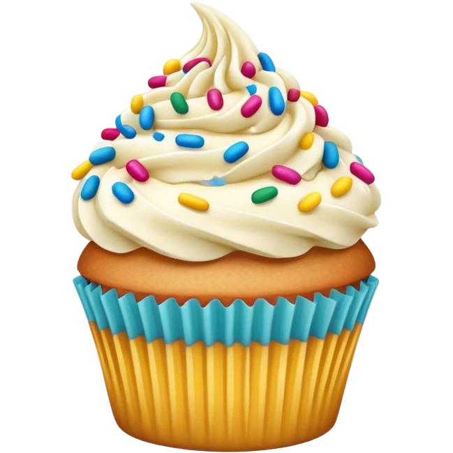 simple sprinkle cupcake emoji