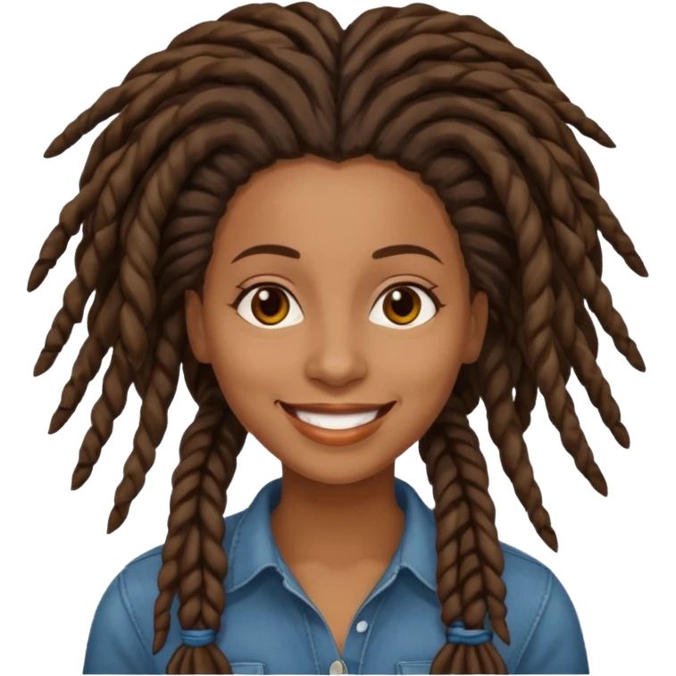dreadlocks black woman emoji