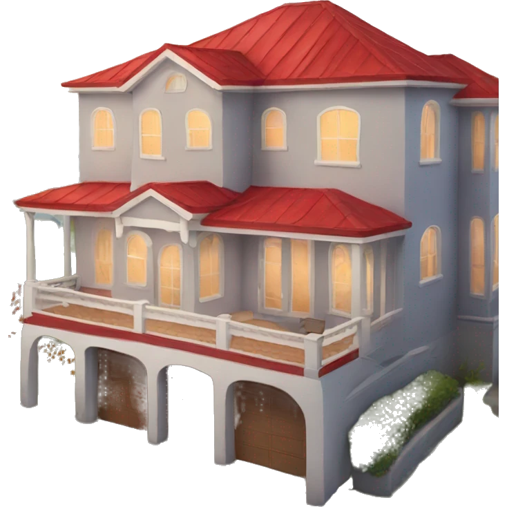 red villa in seaside emoji