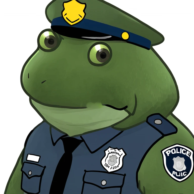 bufo in a police suit emoji