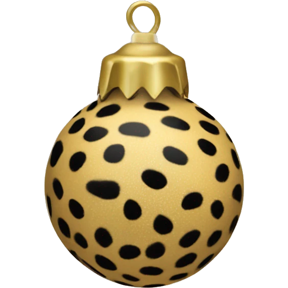 Cheetah print Christmas ornament bulb emoji