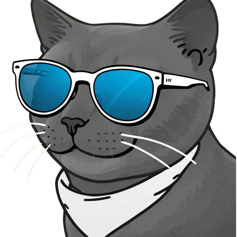 Cat with sunglasses emoji