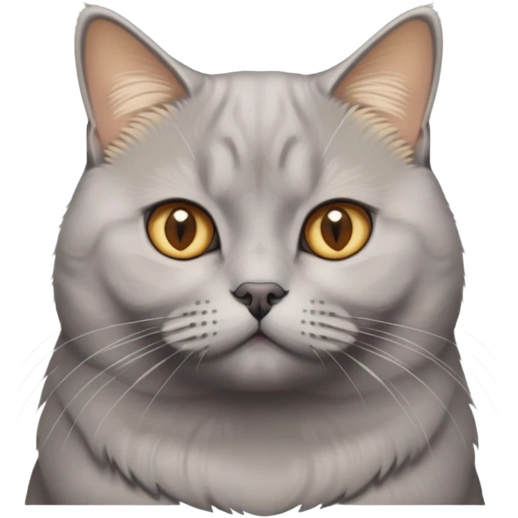 Silver golden British shorthair cat with thick dense coat emoji