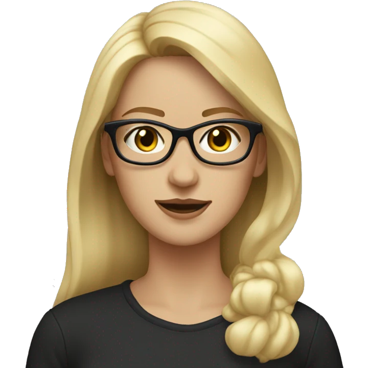 Woman medium length light blonde hair glasses with black cat in arms  emoji