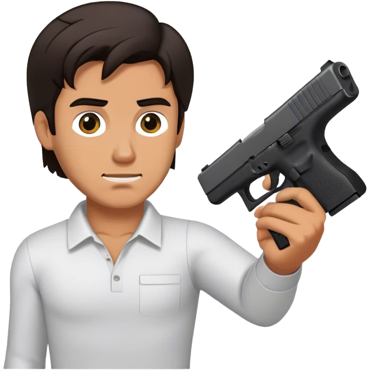 guy holding glock emoji