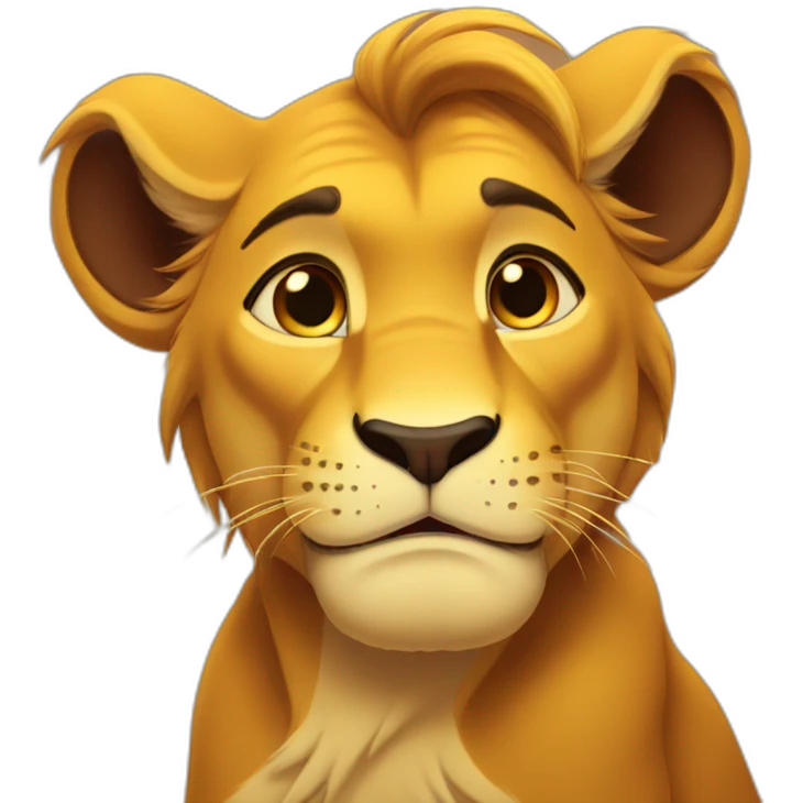 Simba cry emoji