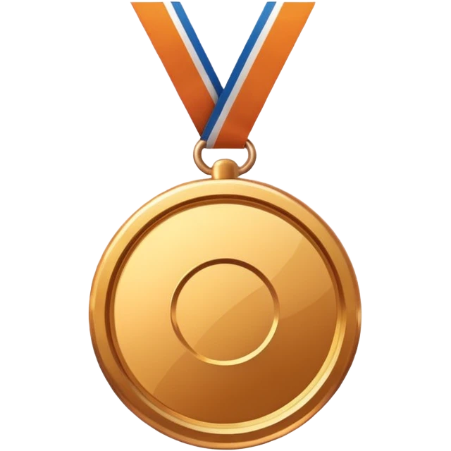 gold medal with no engraved on it emoji