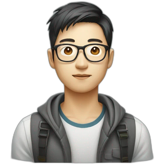 Korean web developer with glasses emoji