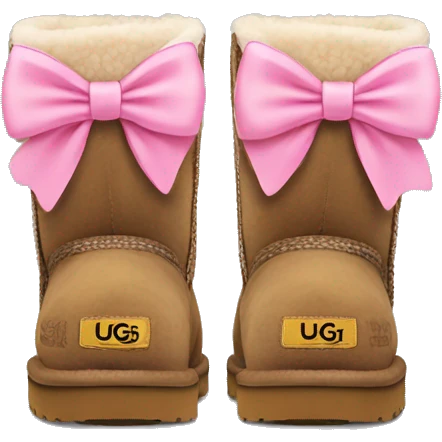 ugg boots with a pink bow  emoji