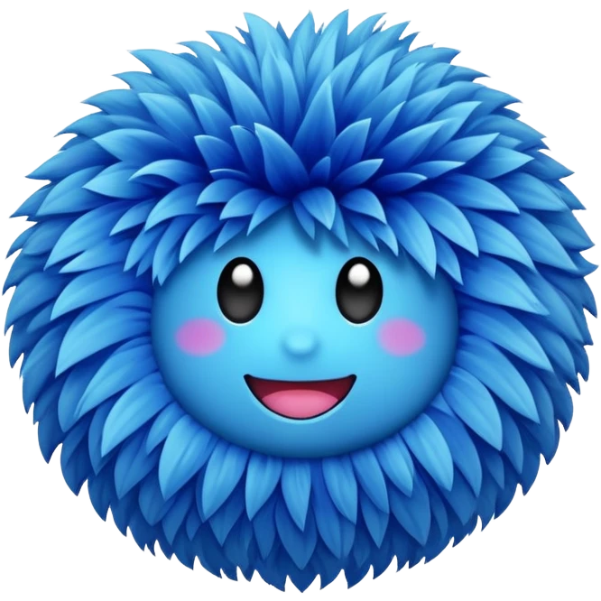 Blue cheer pompom emoji