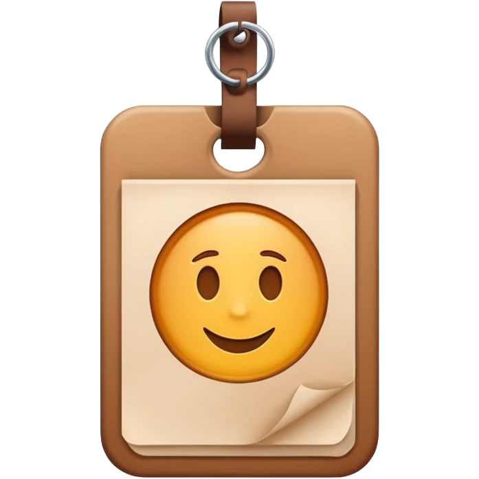 brown white Price tag emoji