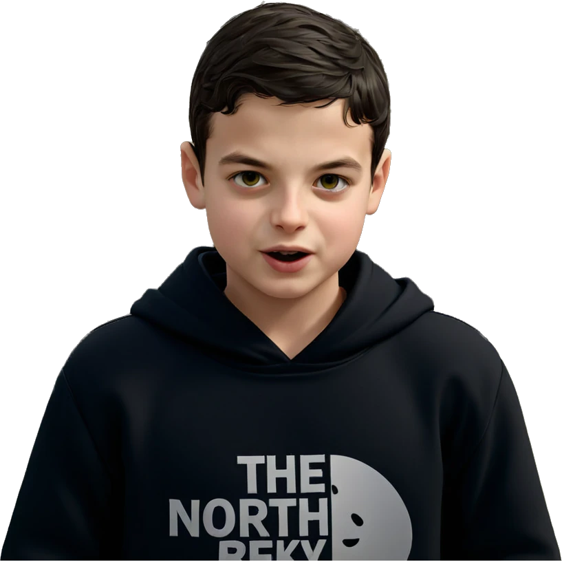 boy in black hoodie outdoors emoji