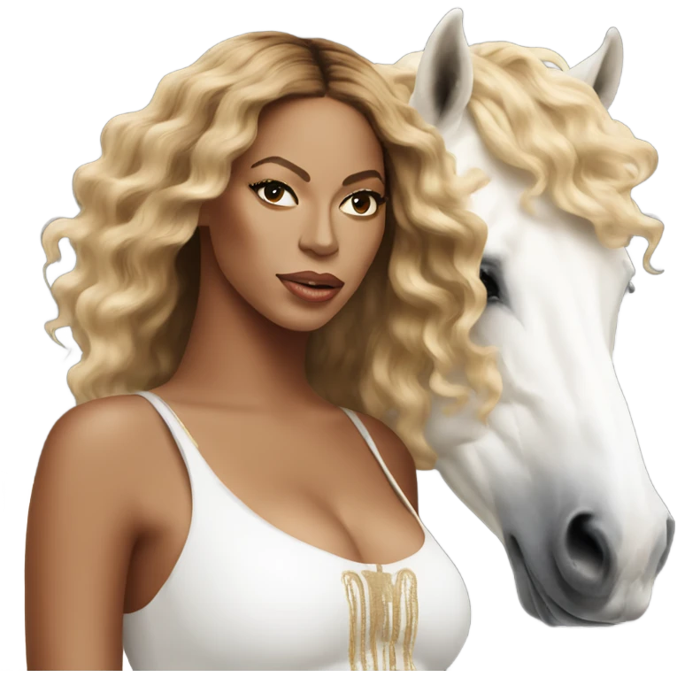 Beyonce on a white horse  emoji