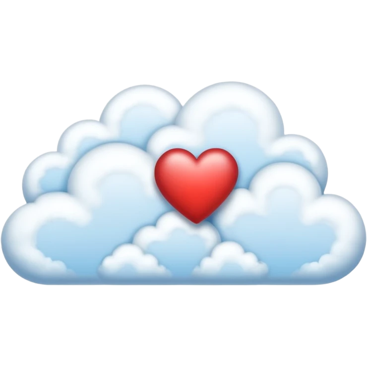 heart shaped clouds emoji