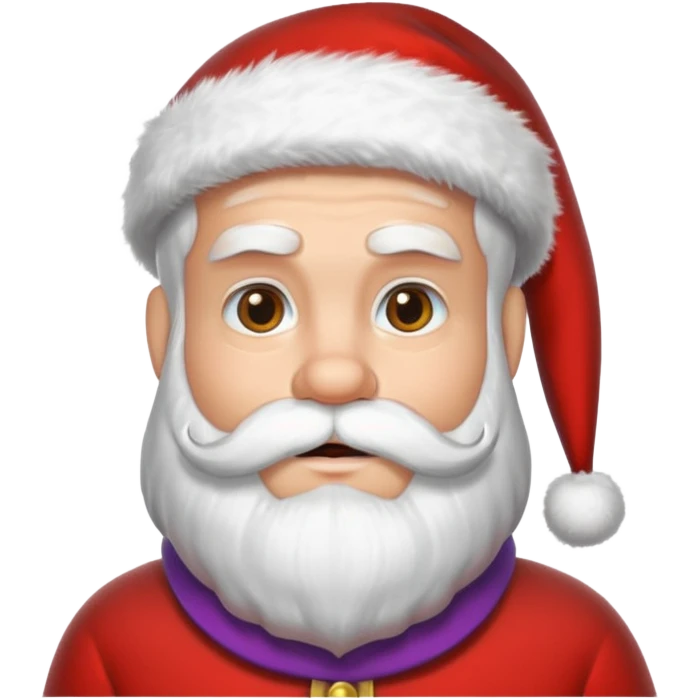 Un père noël avec une barbe multicolore emoji