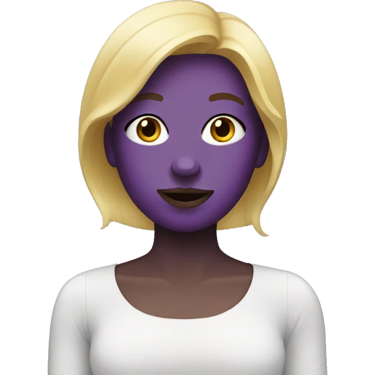 blonde with eggplant  emoji  emoji