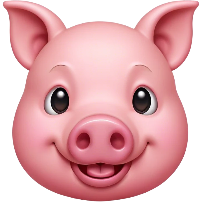 Cinematic Comical Pig Portrait Emoji, Head tilted dramatically with an exaggeratedly amused expression, featuring a striking rosy-pink hide with a playful snout and wide, expressive eyes filled with playful disbelief, Simplified yet hilariously expressive features, highly detailed, glowing with a slightly sassy glow, high shine, dramatic yet playful, stylized with an air of cheeky mischief, bright and endearing, soft glowing outline, capturing the essence of a spirited and over-the-top pig, so meme-worthy it feels like it could oink its way into internet fame instantly! emoji