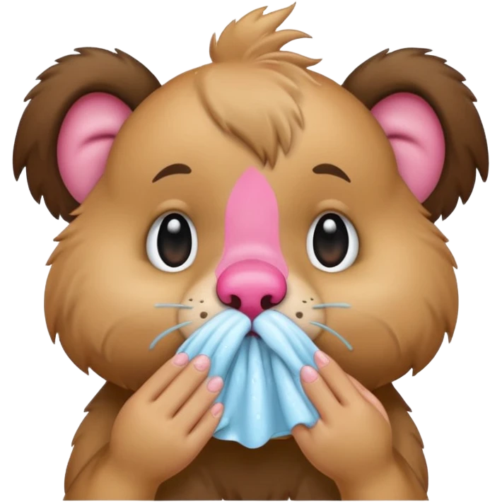 animal wiping its nose emoji