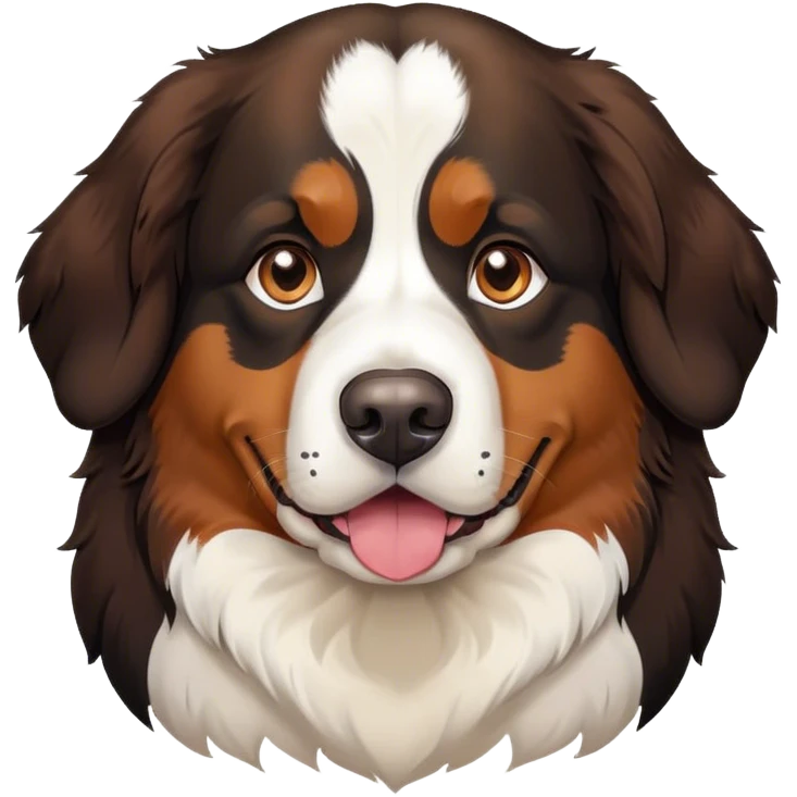 Tête de Chien de race bouvier bernois  emoji