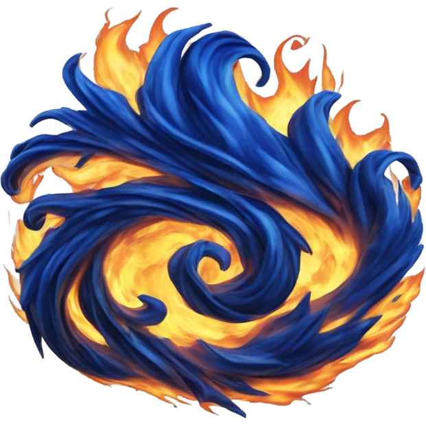dark blue fire emoji