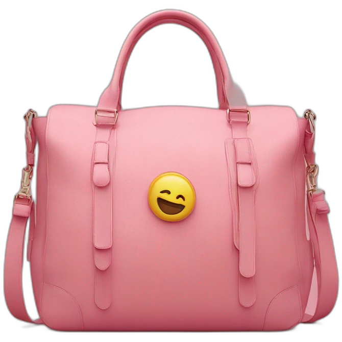🎒 this bag but pink with a smiley face emoji