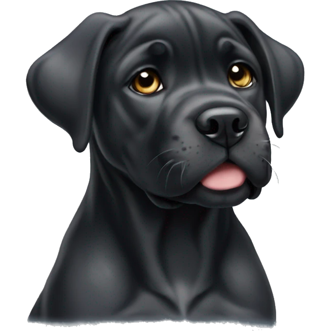 Black cane corso puppy emoji