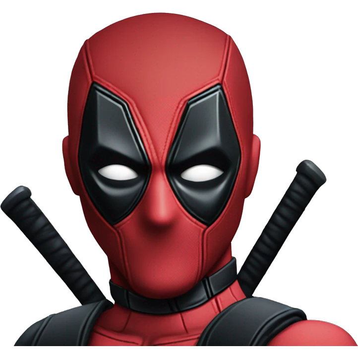 Deadpool holding a notw which says shussssh emoji
