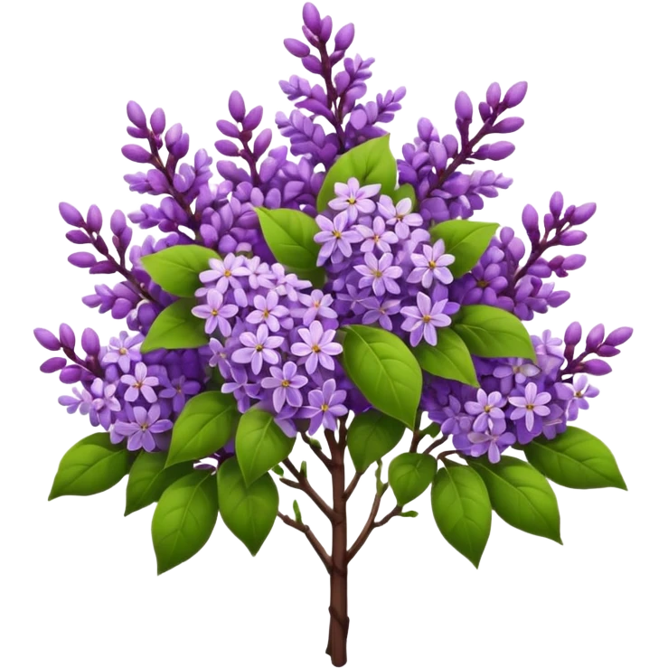 lilac flower bushes emoji