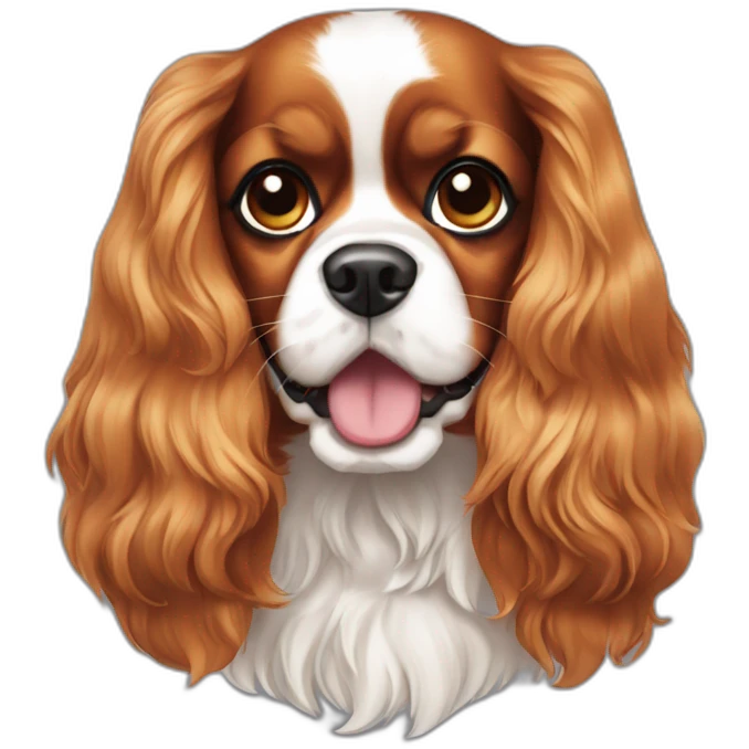 Dog cavalier king charles emoji