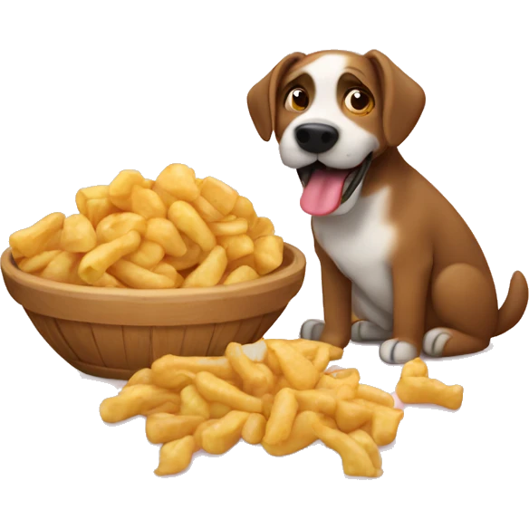 Perro comiendo pipas emoji